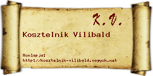 Kosztelnik Vilibald névjegykártya